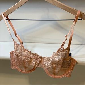 NWT Free People Intimately lace blush bra 34B